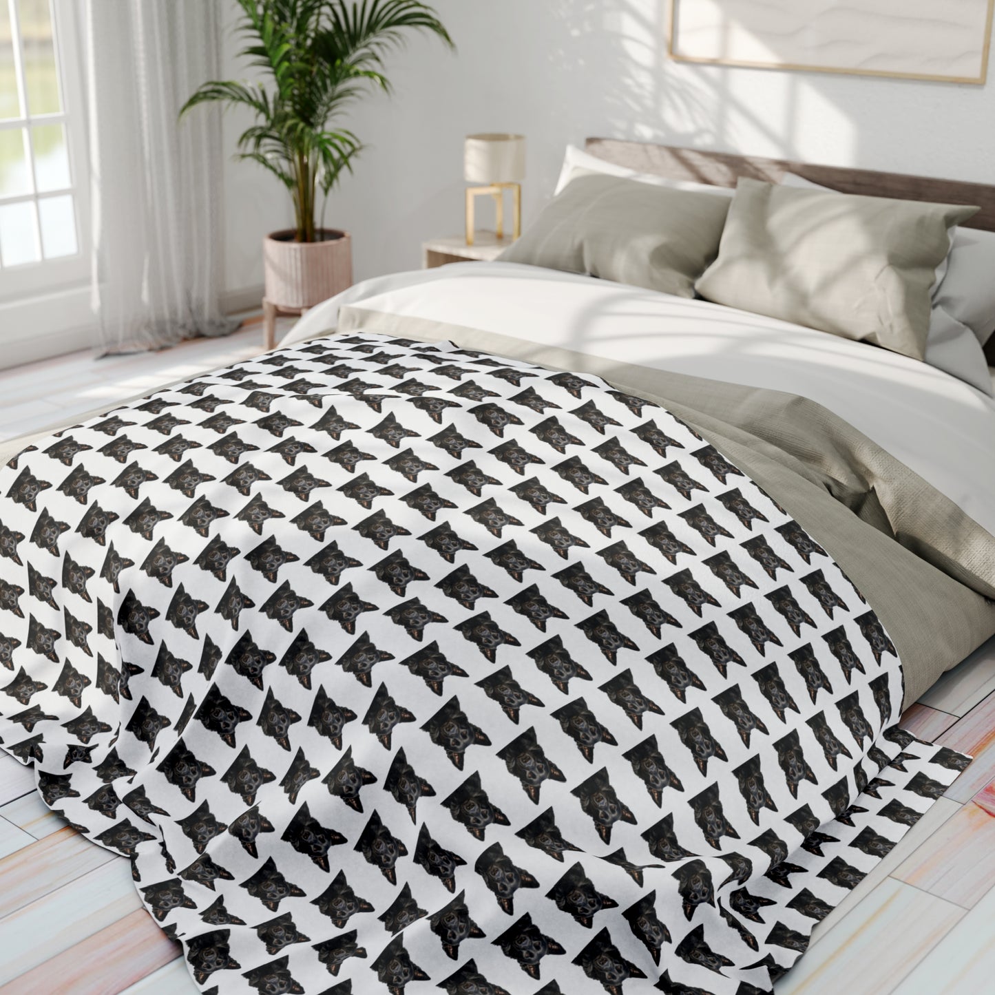 Black German Shepherd Arctic Fleece Blanket