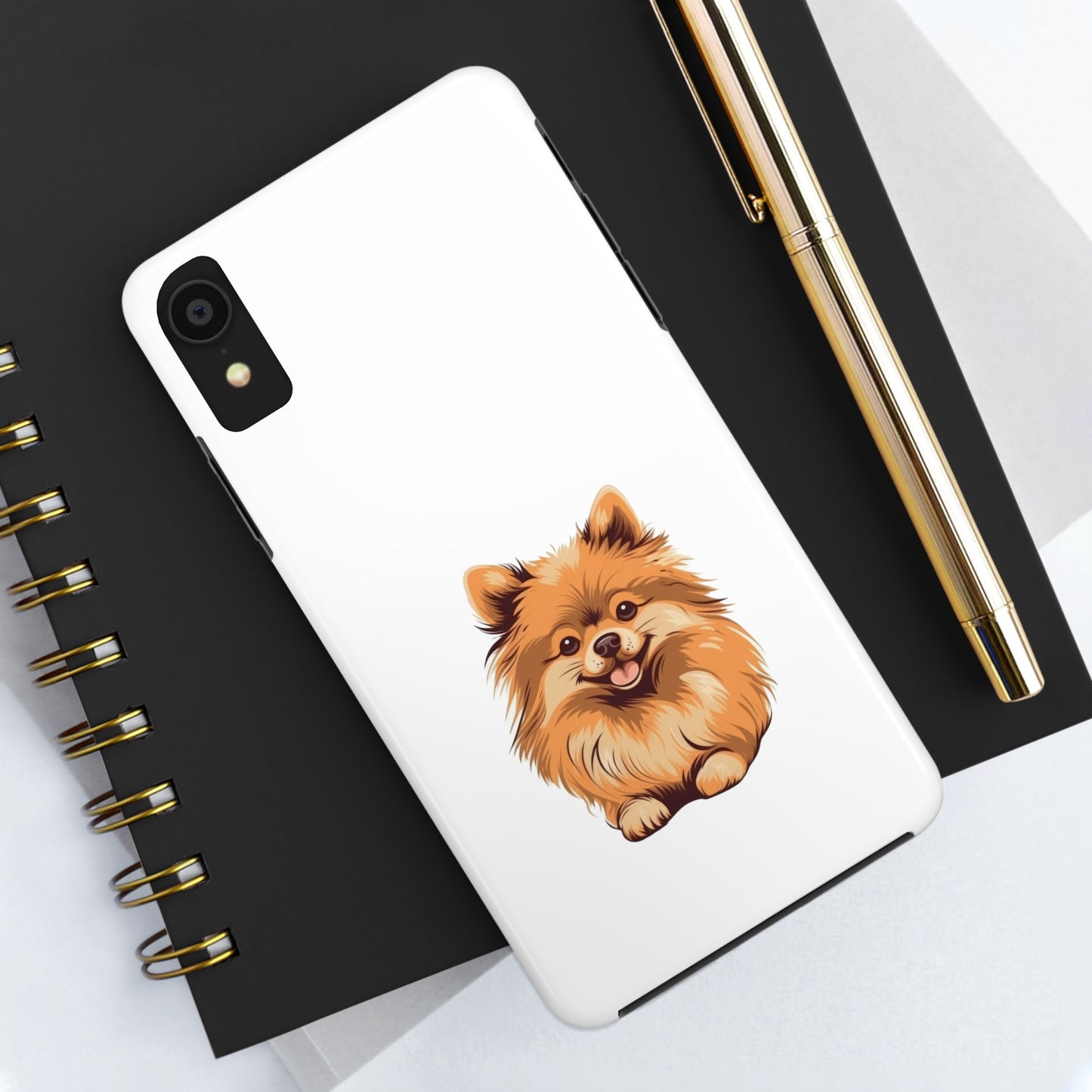 White Pomeranian Tough Phone Case
