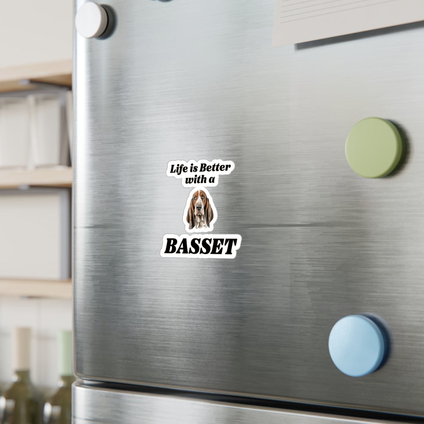 Basset Hound Sticker - Kiss-Cut Vinyl Dog Decals