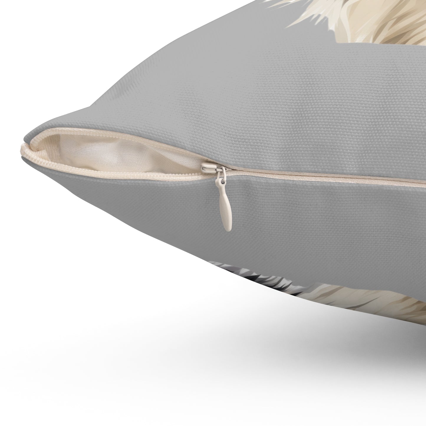 Border Collie Spun Polyester Square Pillow