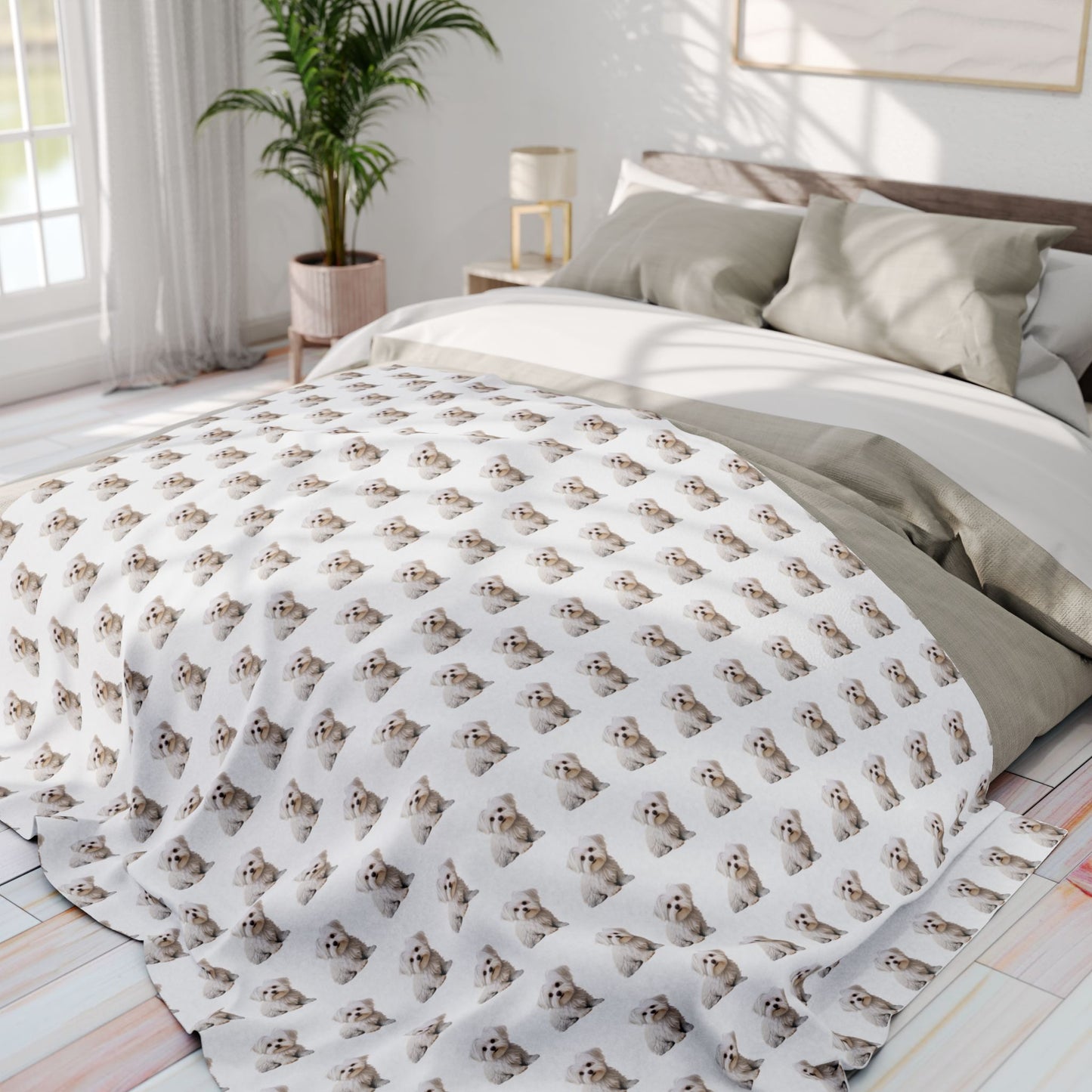 Maltese Arctic Fleece Blanket - Dog Lover Gift