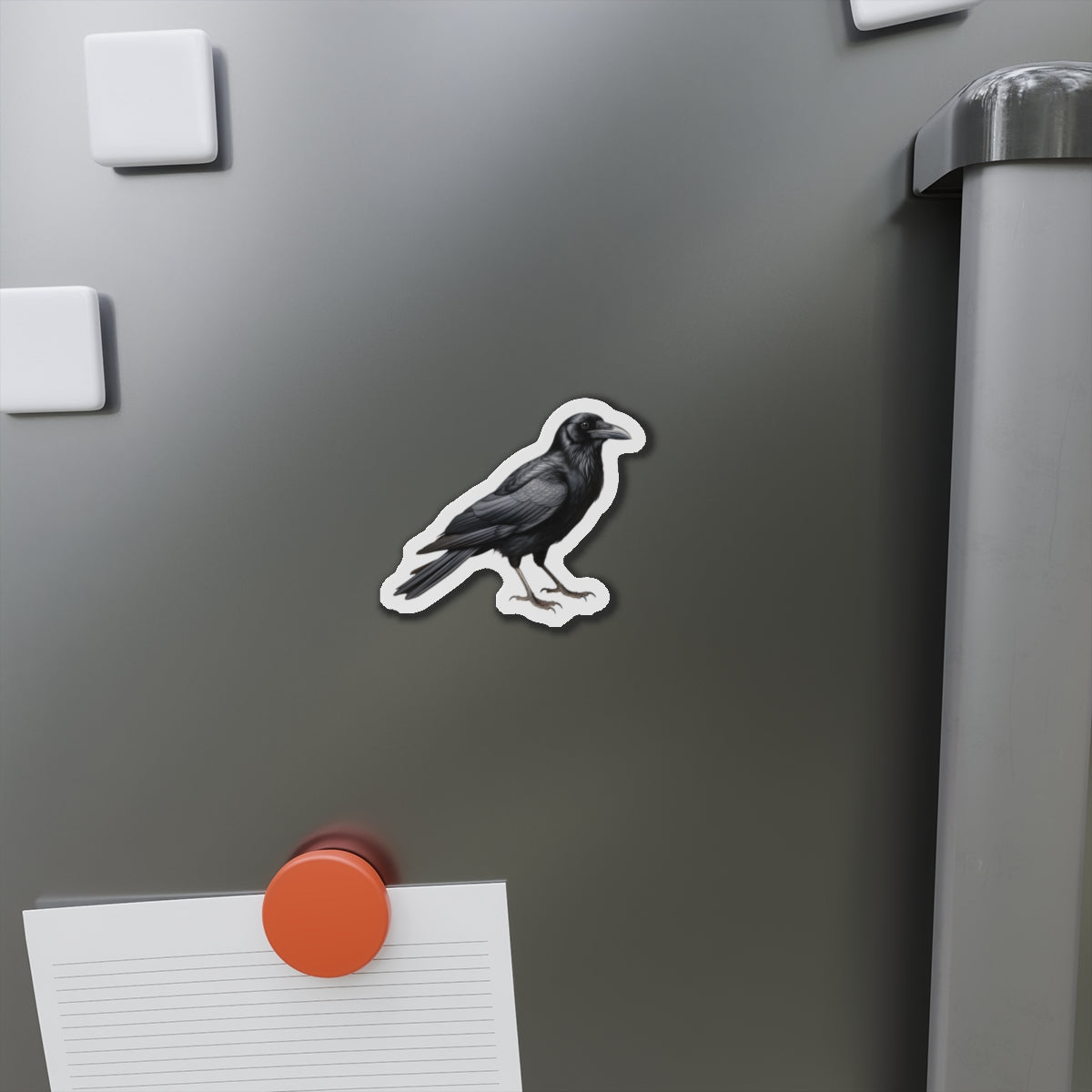 Crow Magnet | Die Cut Bird Fridge Magnet | Kitchen Decor
