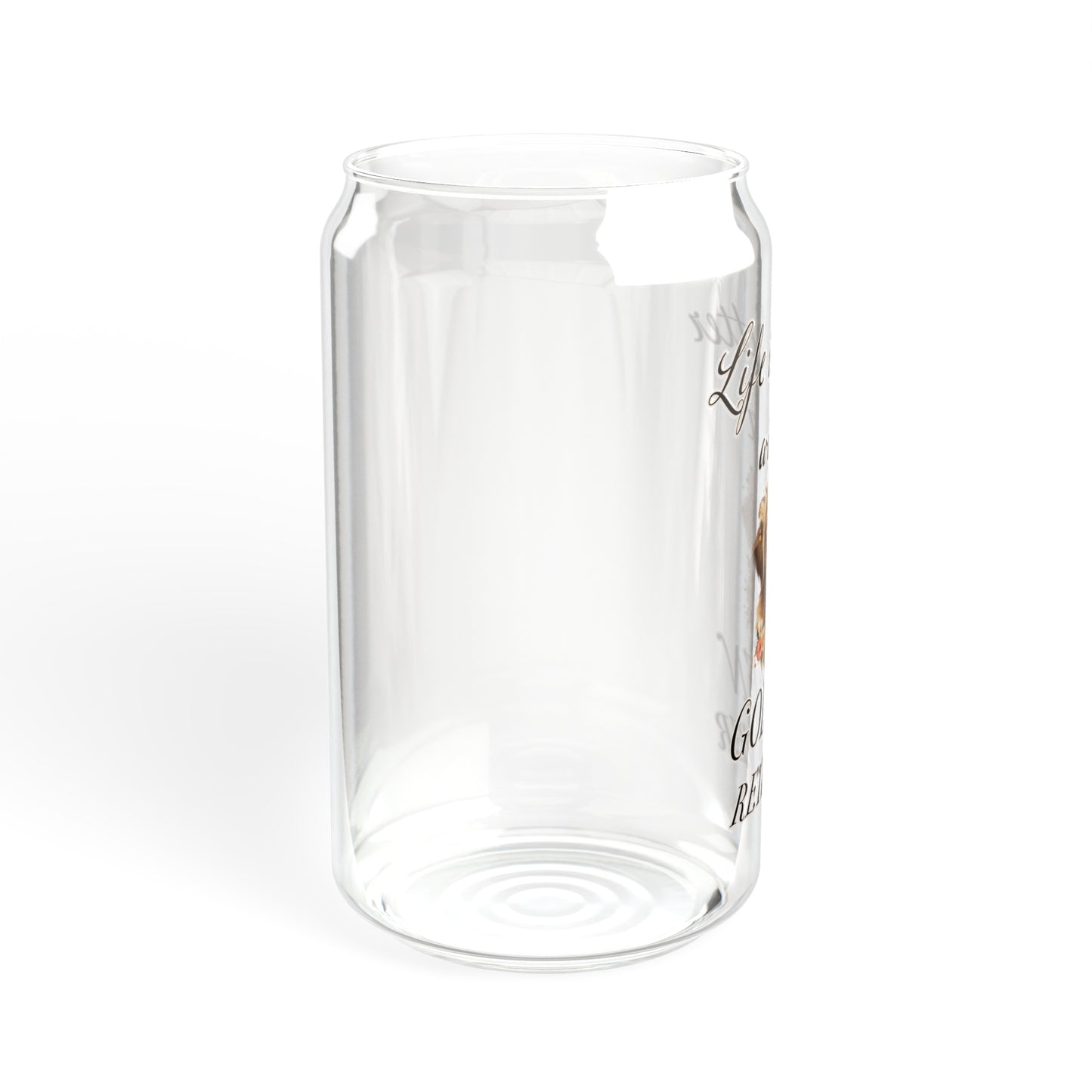 Golden Retriever Sipper Glass, 16oz