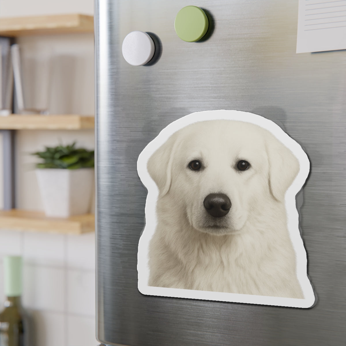 Akbash Die-Cut Magnet, Fridge Magnet, Cute Dog Magnet, Animal Lover Gift, Pet Owner Decor, Kitchen Decor