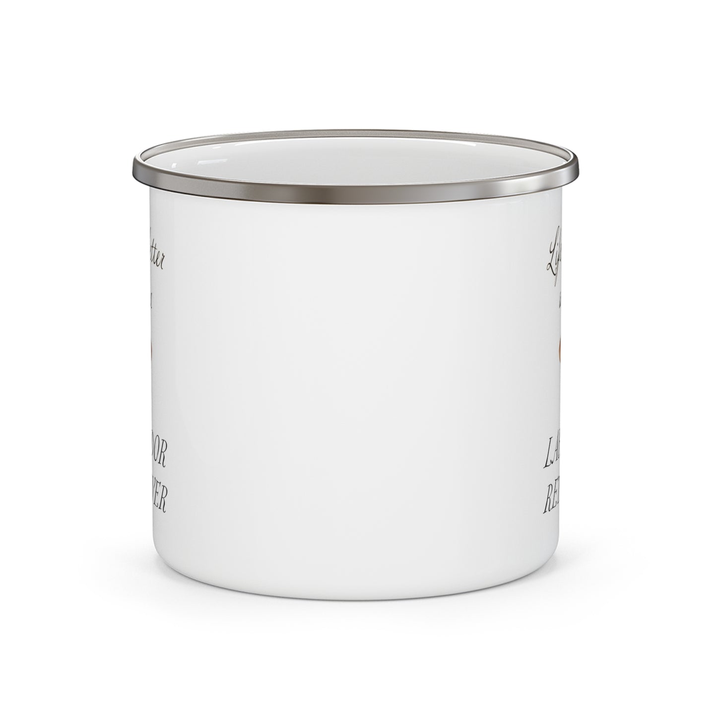 Life is Better with a Labrador Retriever Enamel Camping Mug