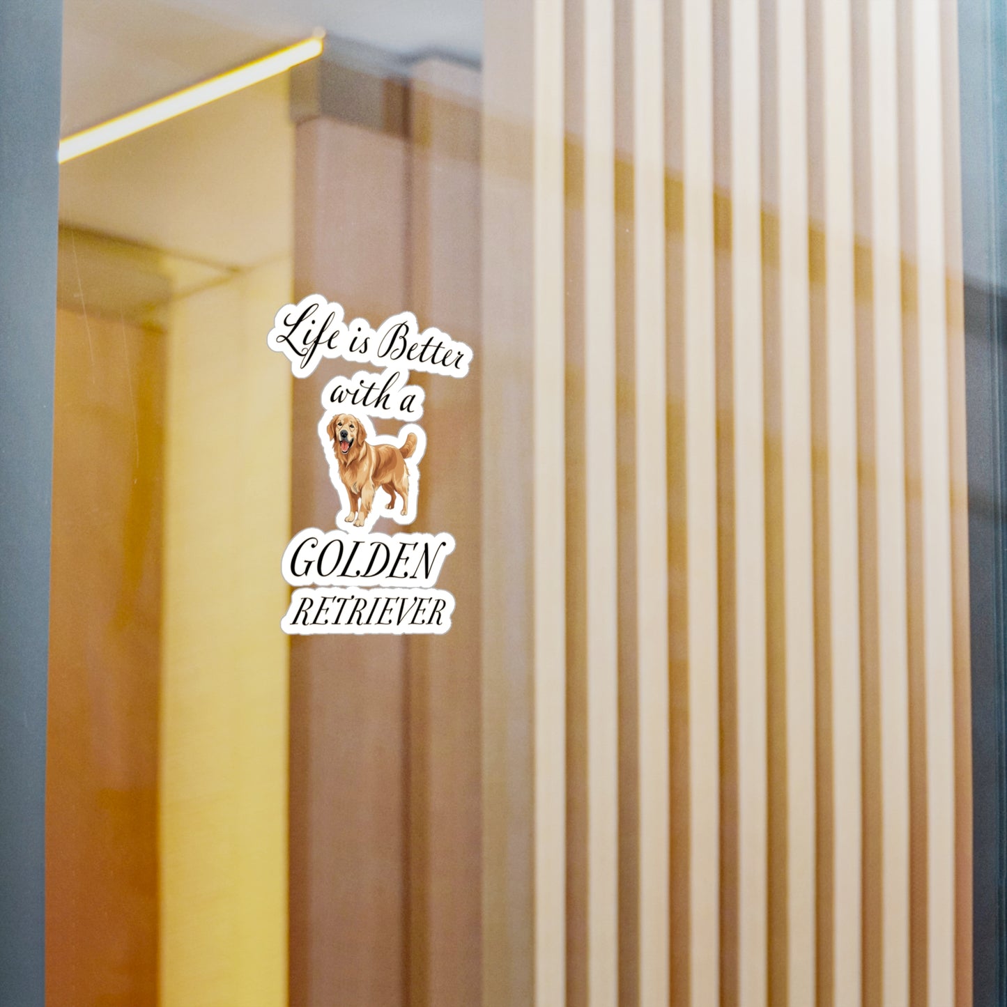Life is Better with a Golden Retriever Sticker - Kiss-Cut Vinyl Decals
