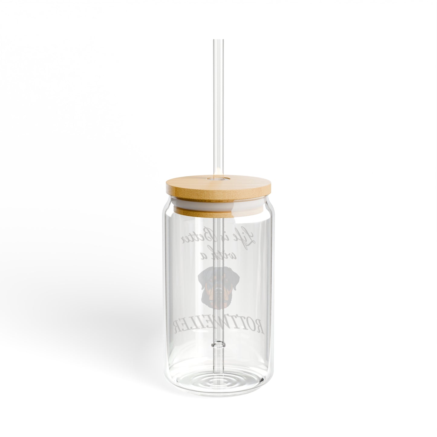 Rottweiler Sipper Glass, 16oz