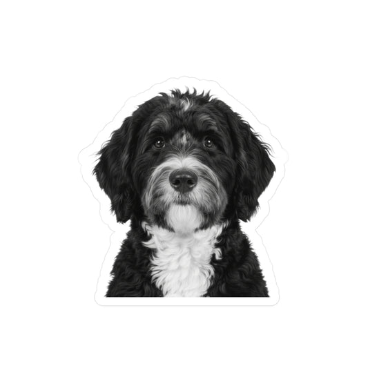 Bernedoodle Kiss-Cut Vinyl Decal Sticker, Laptop Decal, Car Decal, Dog Lover Gift, Pet Owner Gift, Bernedoodle Owner, Custom Sticker, Vinyl
