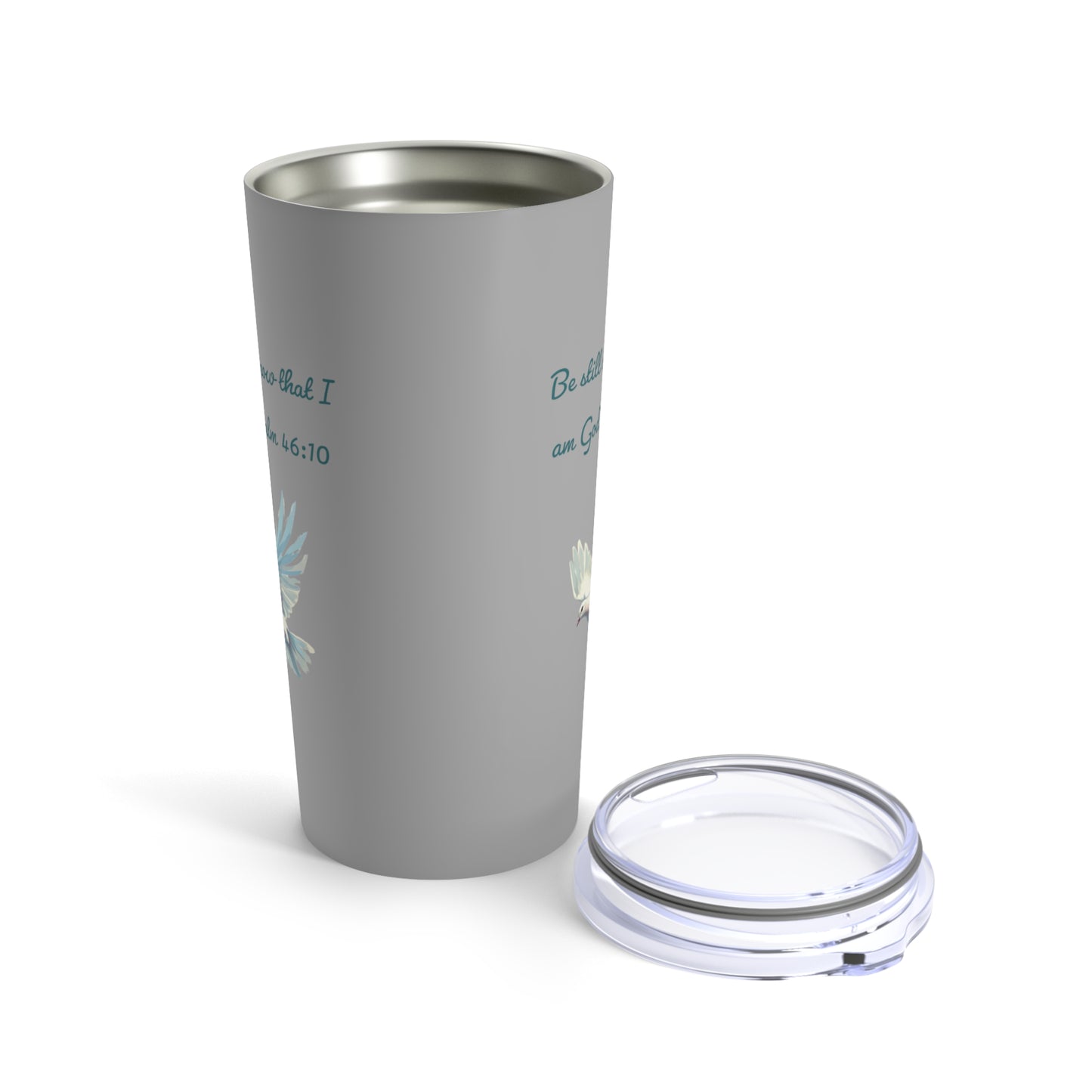 Be Still and Know Tumbler 20oz - Grey - Stainless Steel