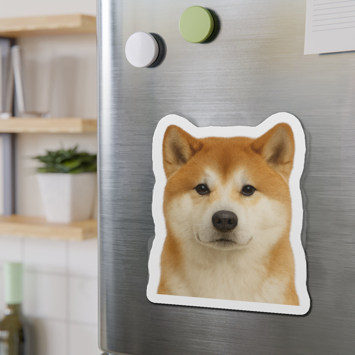 Akita Die-Cut Magnet, Fridge Magnet, Cute Dog Magnet, Animal Lover Gift, Pet Owner Decor, Kitchen Decor
