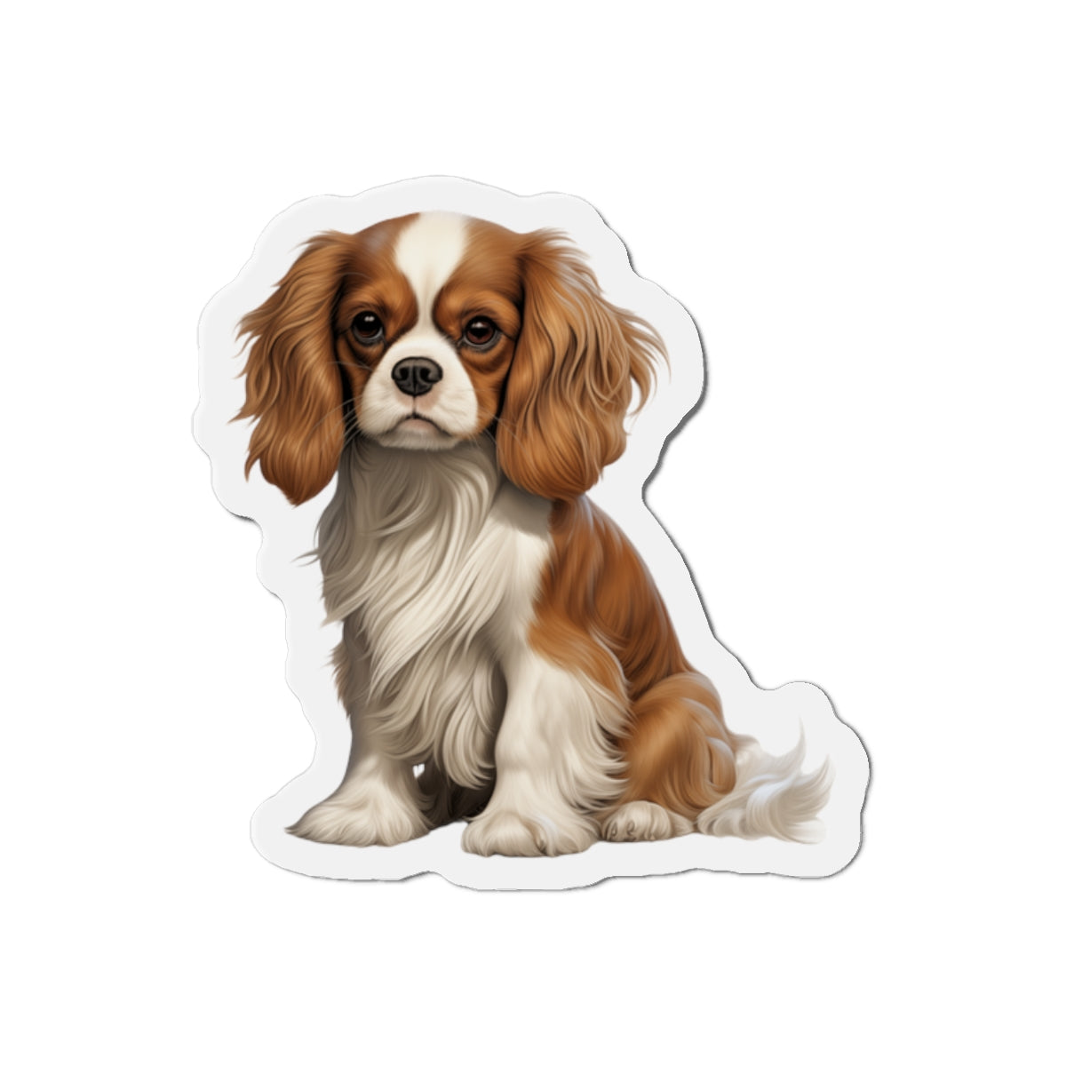 Cavalier King Charles Spaniel Magnet | Die Cut Dog Magnet | Pet Kitchen Decor