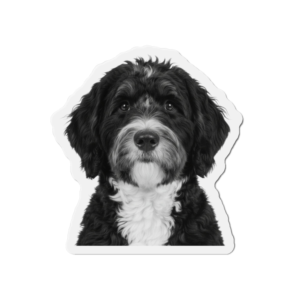 Bernedoodle Die-Cut Magnet - Bernese Mountain Dog and Poodle Mix, Cute Pet Gift, Fridge Decor, Animal Lover, Dog Mom, Puppy Art
