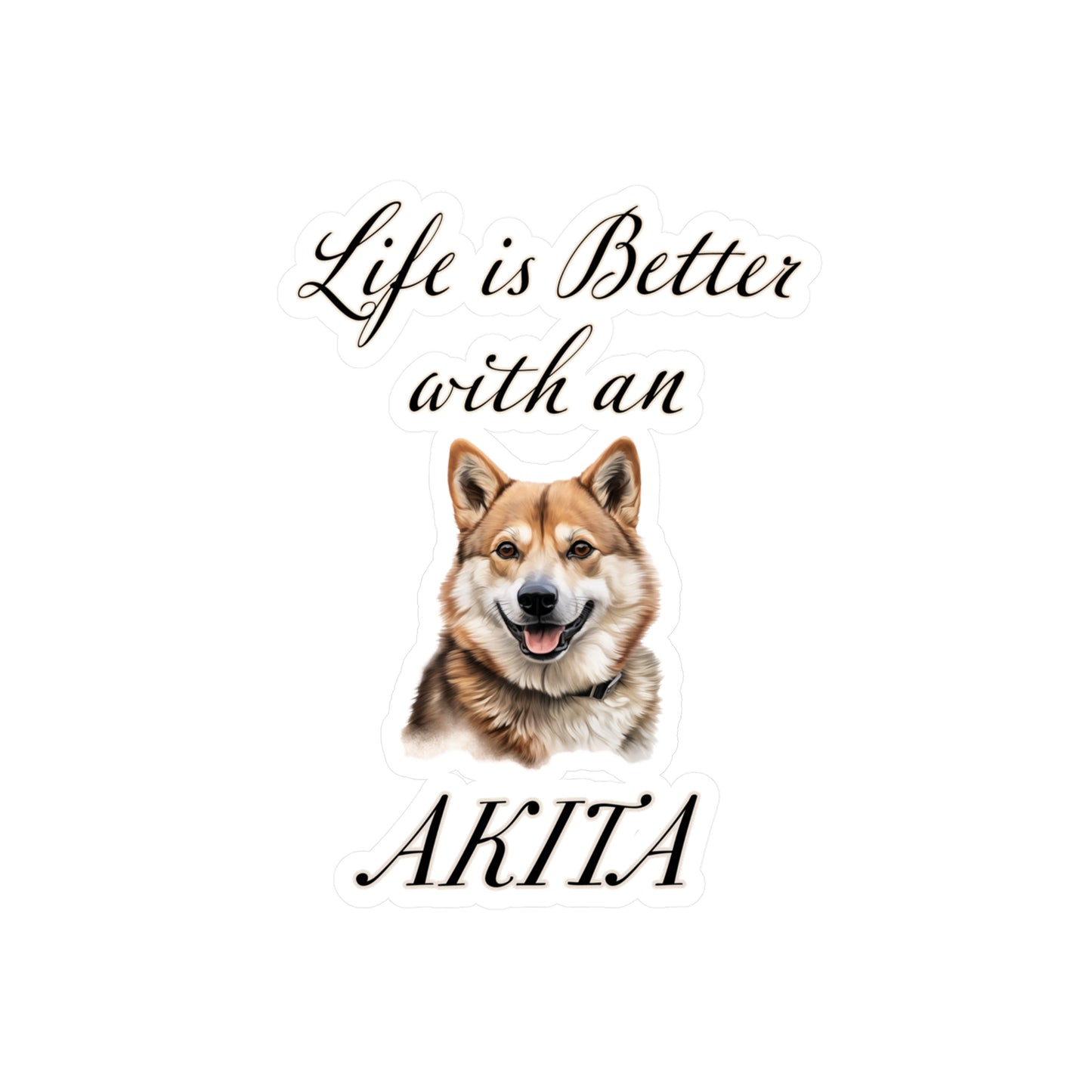 Akita Sticker - Vinyl Dog Decals