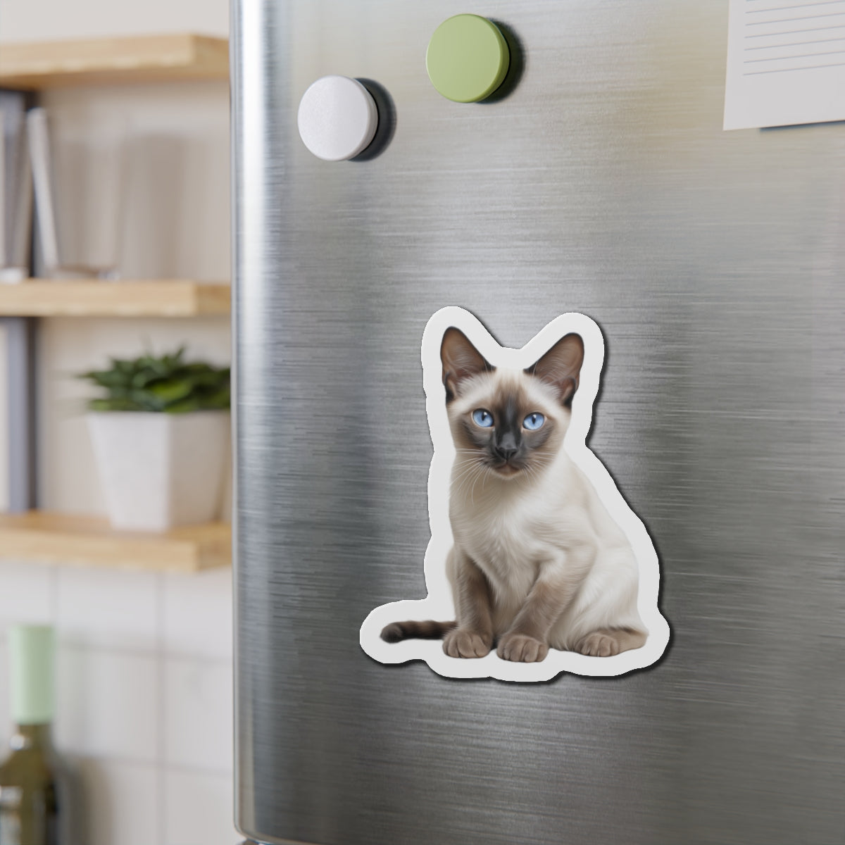 Siamese Magnet, Fridge Magnet, Cute Cat Magnet, Animal Lover Gift, Pet Owner Decor, Feline Kitchen Decor