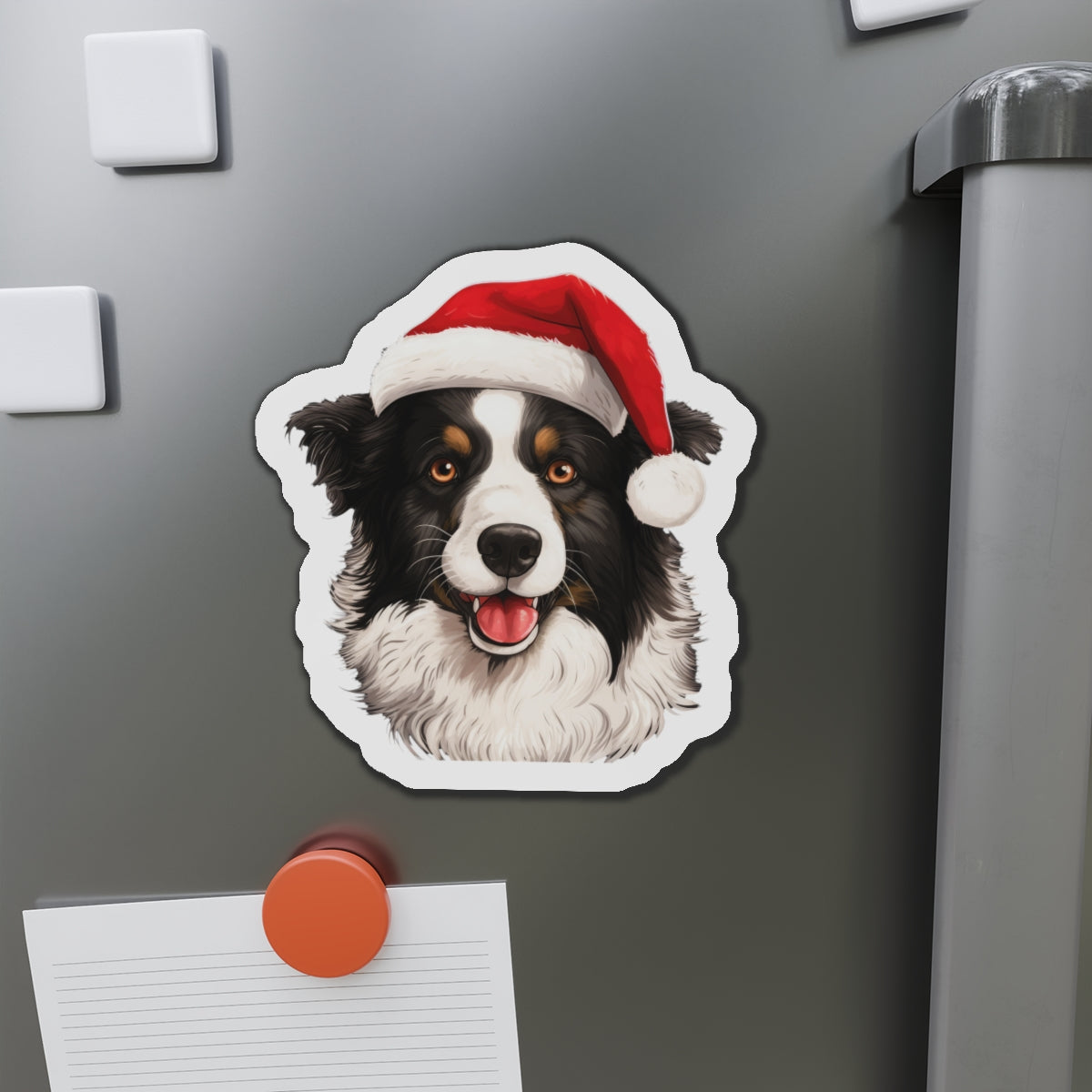 Christmas Collie Magnet - Die Cut