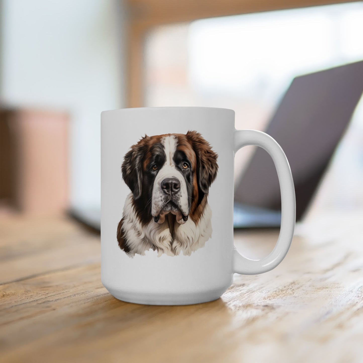 Saint Bernard Mug - Dog Mom Gift, Dog Dad Gift - 15 oz
