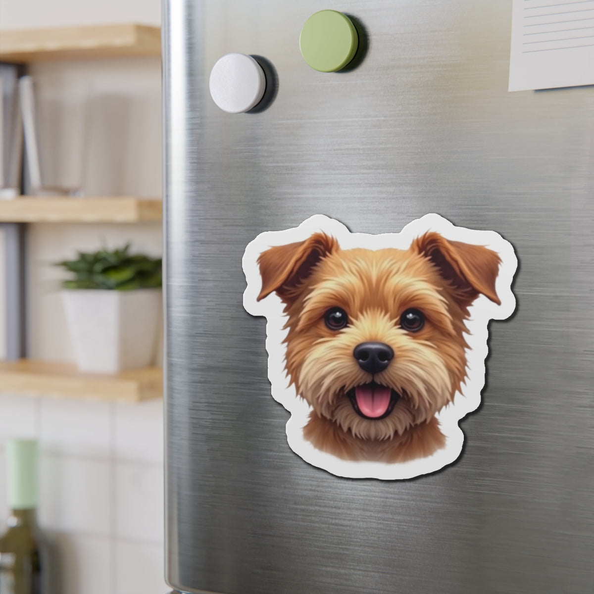 Border Terrier Die-Cut Magnet - Cute Dog Breed Refrigerator Magnet, Pet Lover Gift, Animal Decor, Fridge Decoration, Puppy Art Magnet