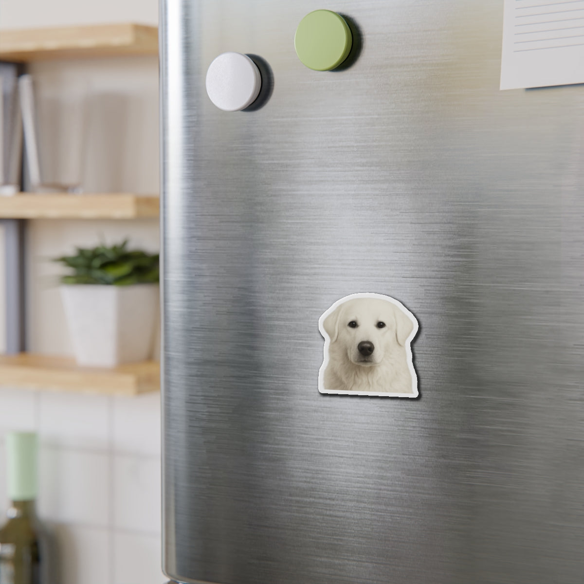 Akbash Die-Cut Magnet, Fridge Magnet, Cute Dog Magnet, Animal Lover Gift, Pet Owner Decor, Kitchen Decor