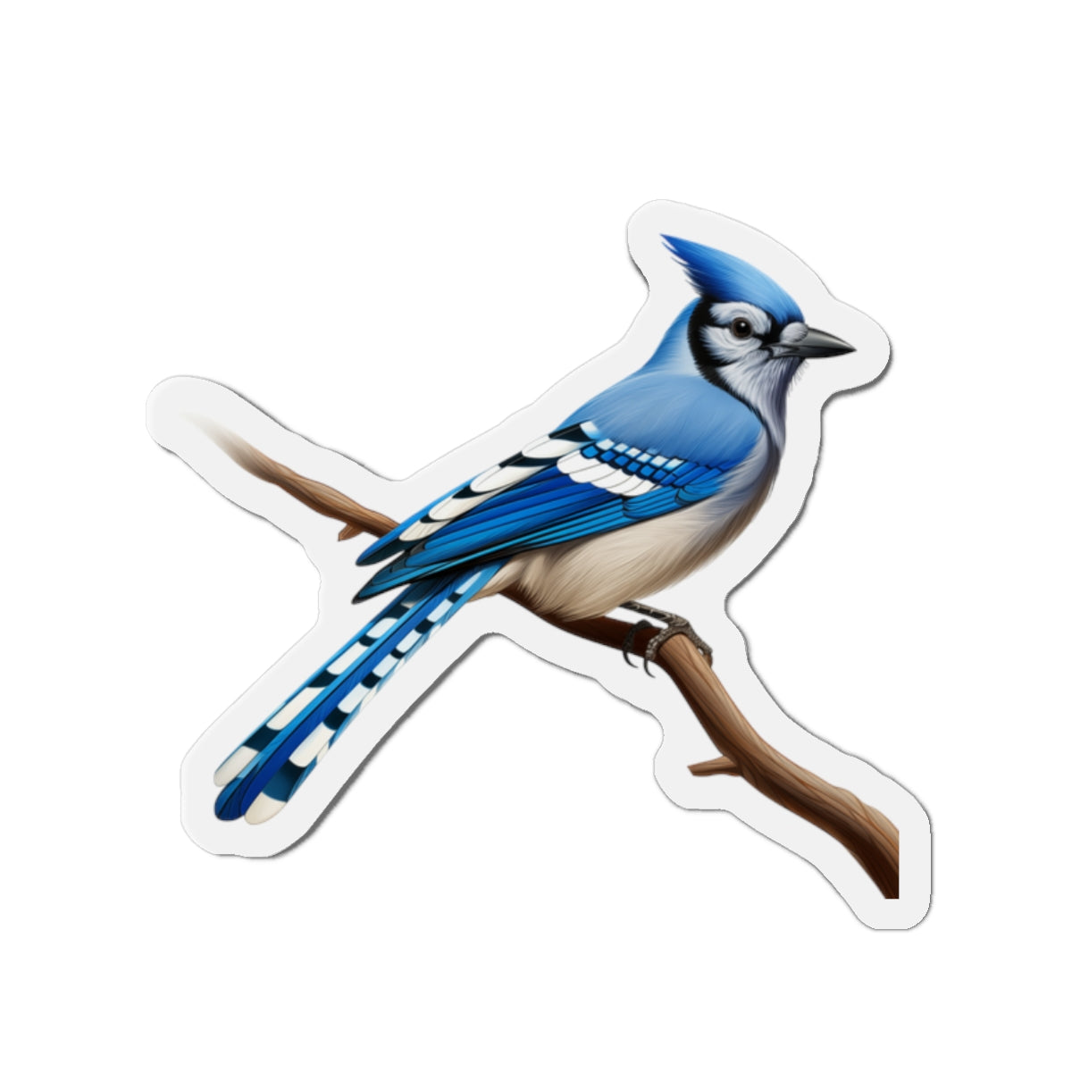 Blue Jay Magnet | Die Cut Bird Fridge Magnet | Bird Kitchen Decor | Bird Lover Magnet