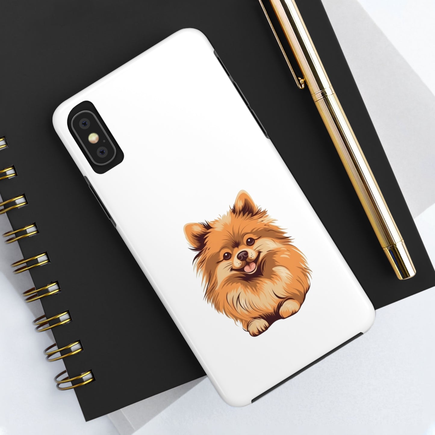 White Pomeranian Tough Phone Case