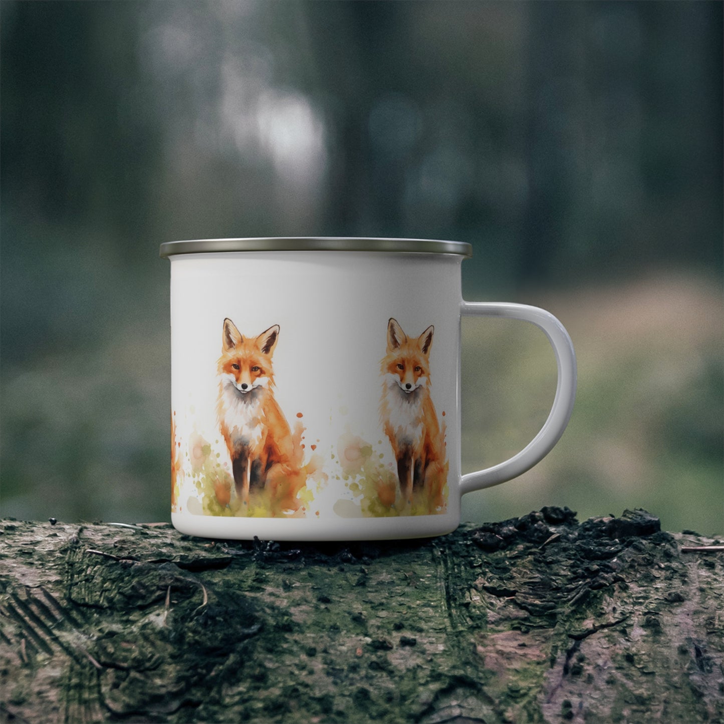 Fox Enamel Camping Mug