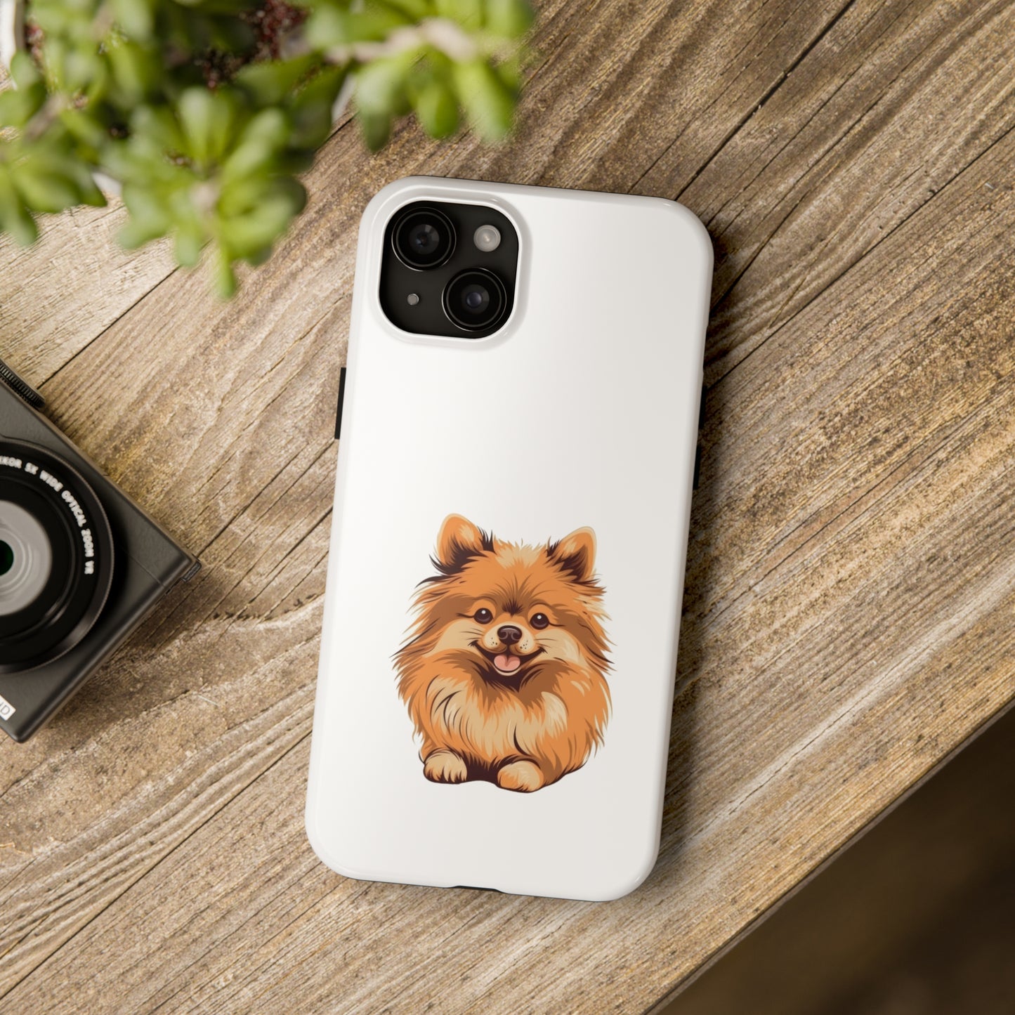 White Pomeranian Tough Phone Case