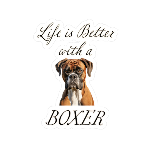 Boxer Sticker - Kiss-Cut Vinyl DogDecals