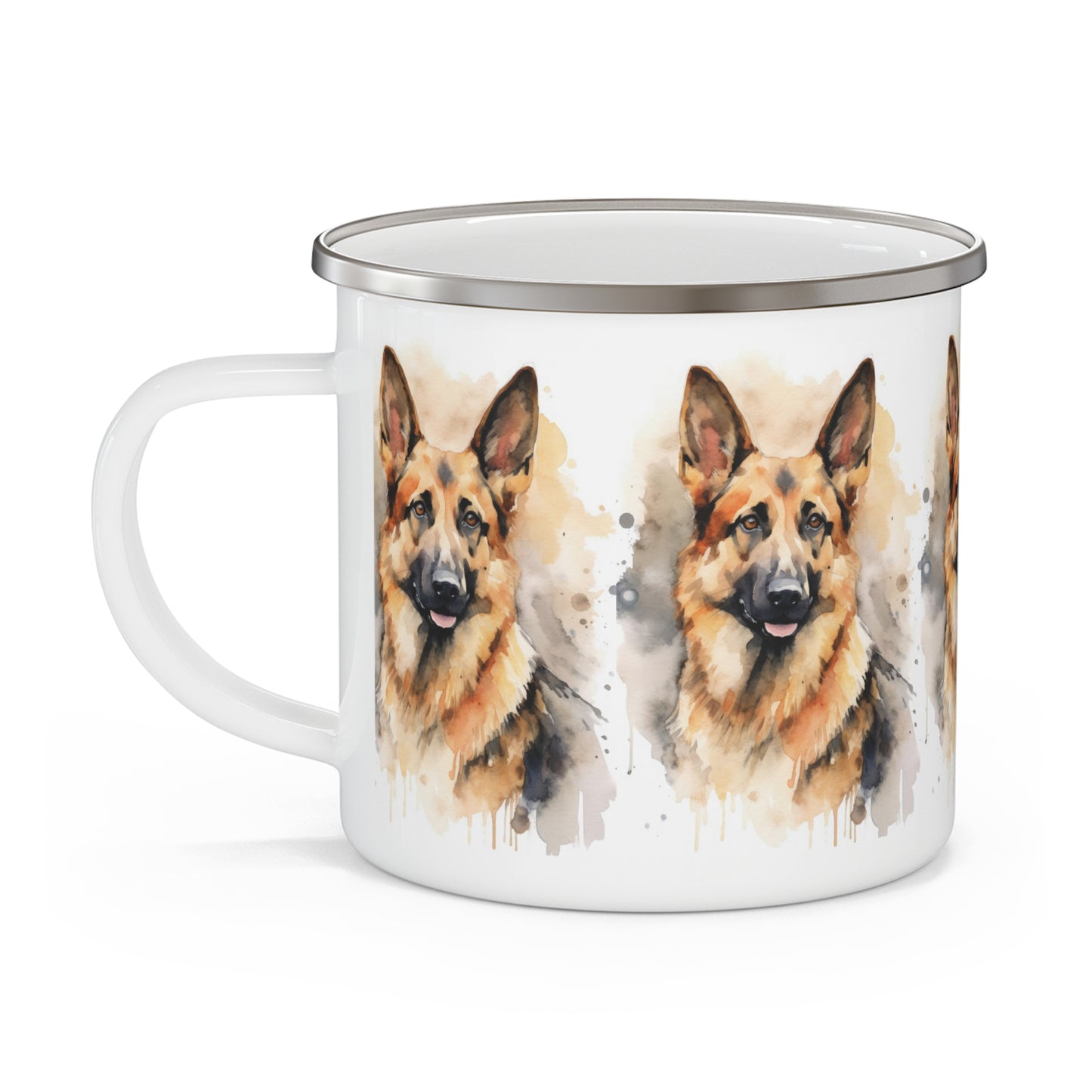 German Shepherd Enamel Camping Mug