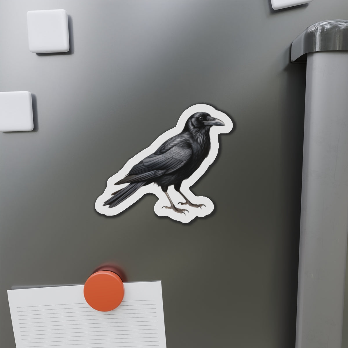 Crow Magnet | Die Cut Bird Fridge Magnet | Kitchen Decor