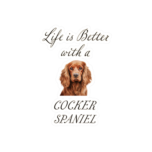 Cocker Spaniel Sticker - Kiss-Cut Vinyl Dog Decals
