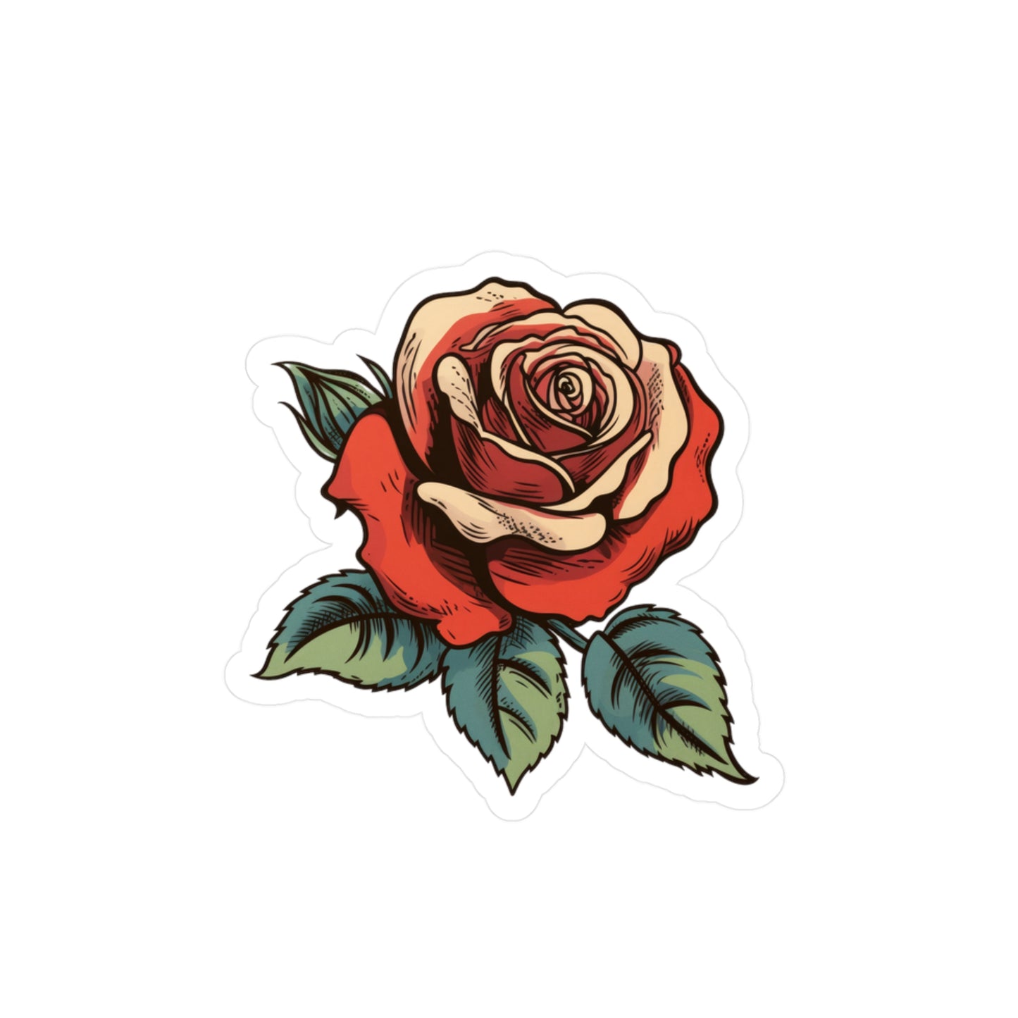 Rose Sticker - Kiss-Cut Vinyl Decals