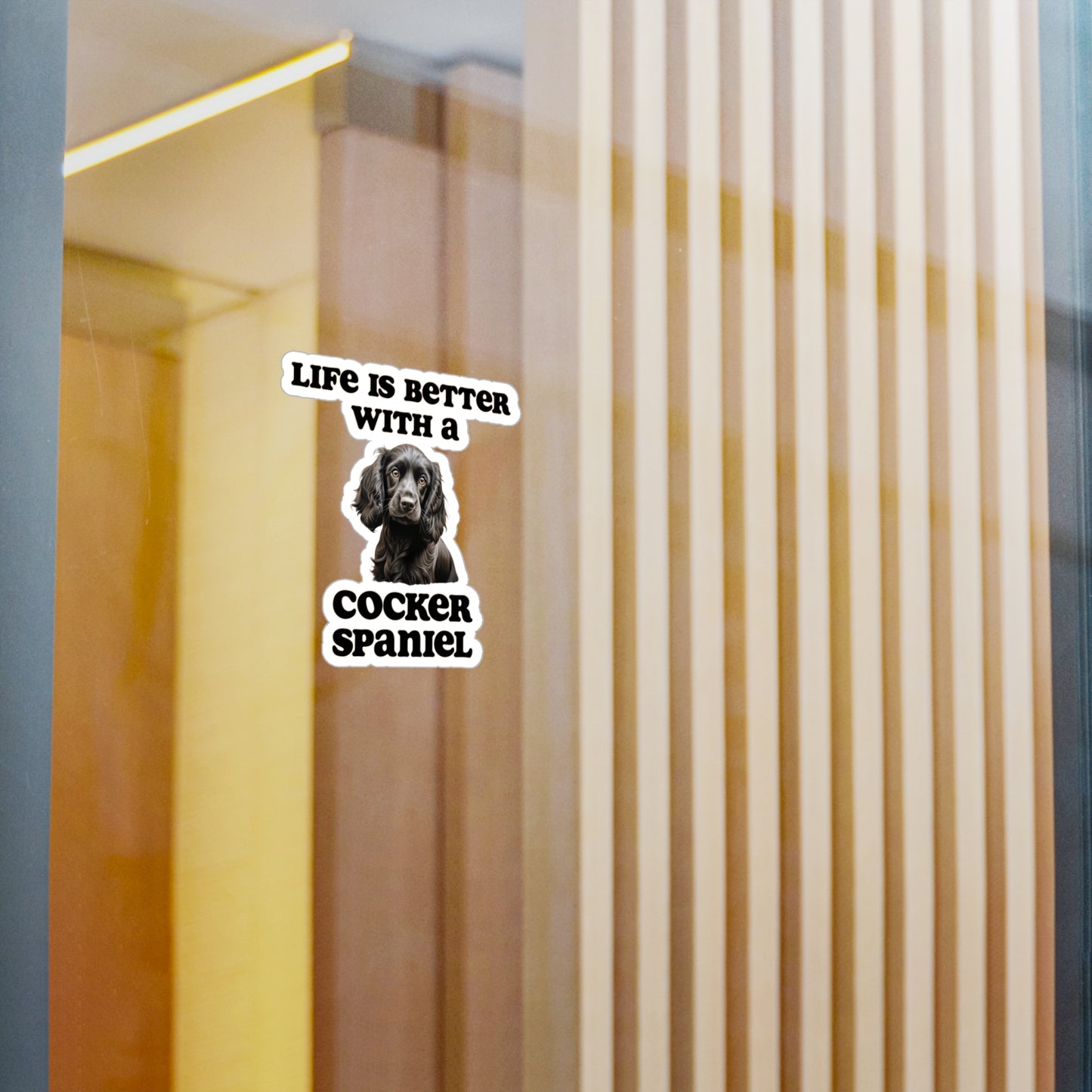 Black Cocker Spaniel Sticker - Kiss-Cut Vinyl Dog Decals