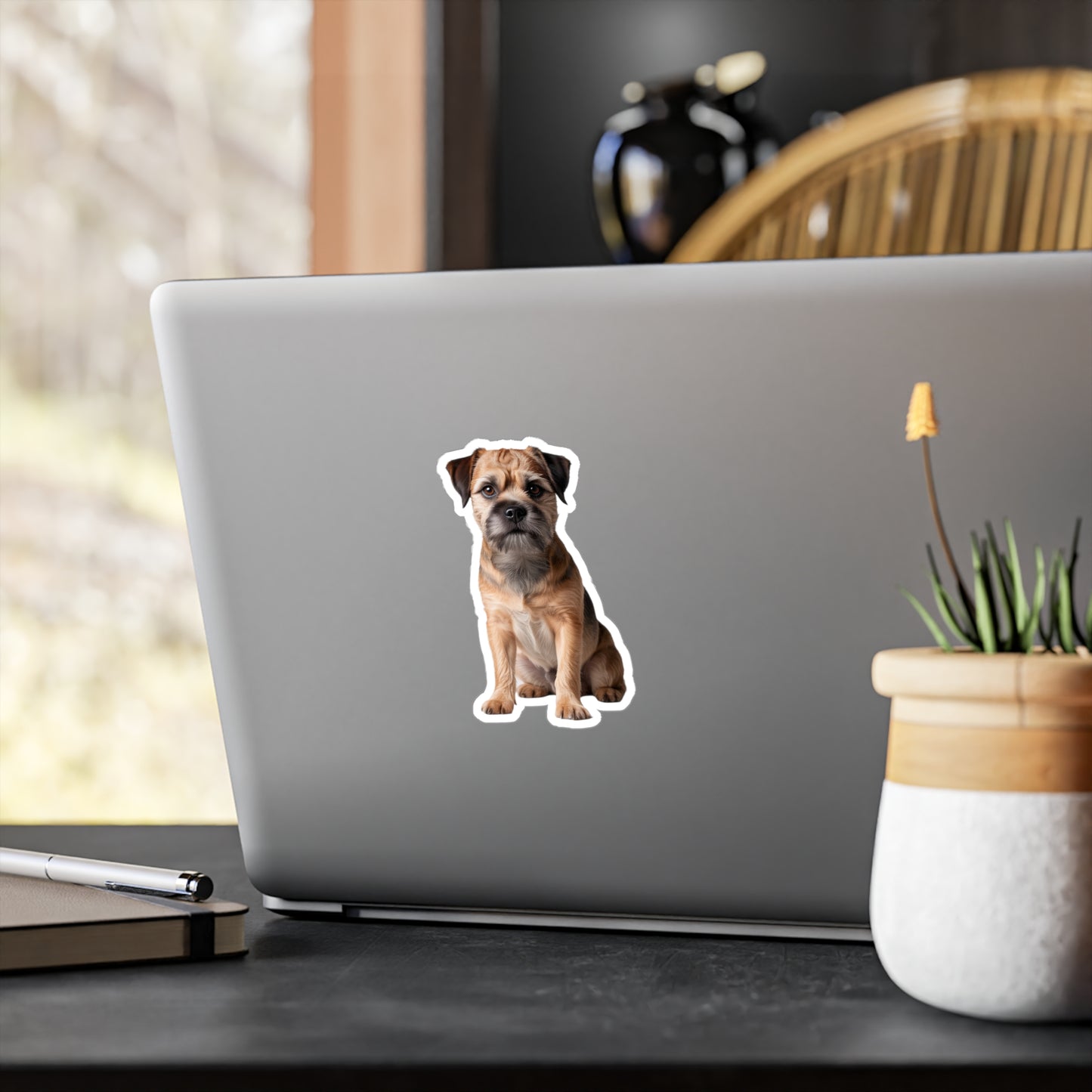 Border Terrier Kiss-Cut Vinyl Decals Stickers, Dog Lover Gift, Car Decals, Laptop Stickers, Pet Owner Gift, Animal Lover Decor