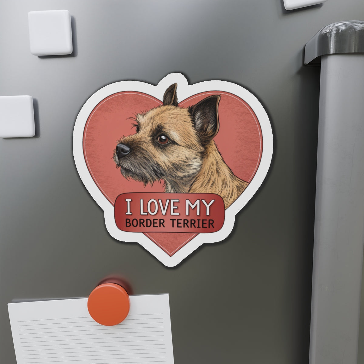 Border Terrier Die-Cut Magnet - Cute Dog Breed Refrigerator Magnet, Pet Lover Gift, Animal Decor, Fridge Decoration, Puppy Art Magnet