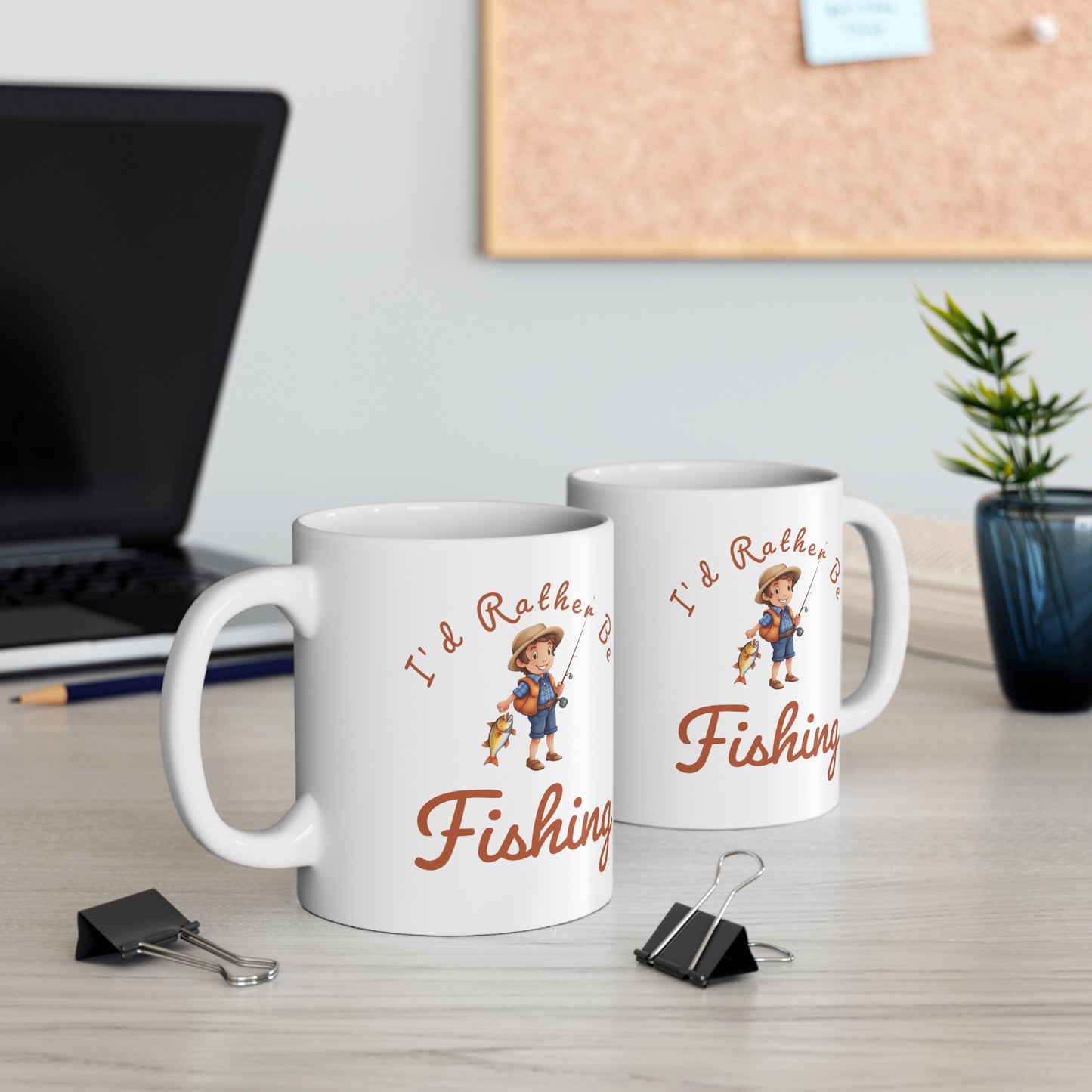 I'd Rather Be Fishing boy - 11oz