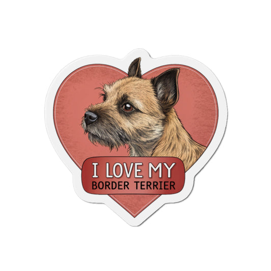 Border Terrier Die-Cut Magnet - Cute Dog Breed Refrigerator Magnet, Pet Lover Gift, Animal Decor, Fridge Decoration, Puppy Art Magnet