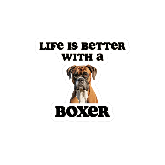 Boxer Sticker - Kiss-Cut Vinyl DogDecals