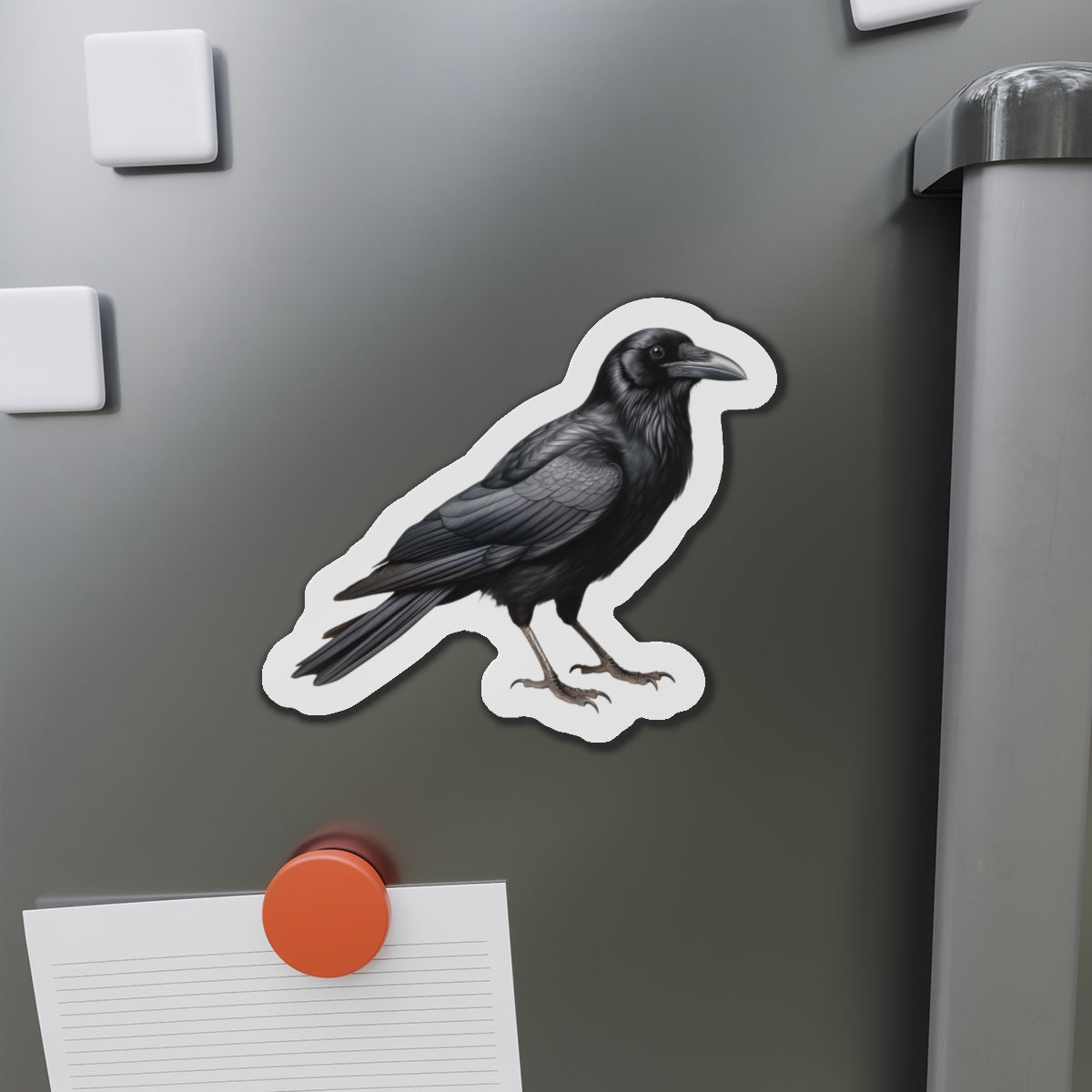 Crow Magnet | Die Cut Bird Fridge Magnet | Kitchen Decor