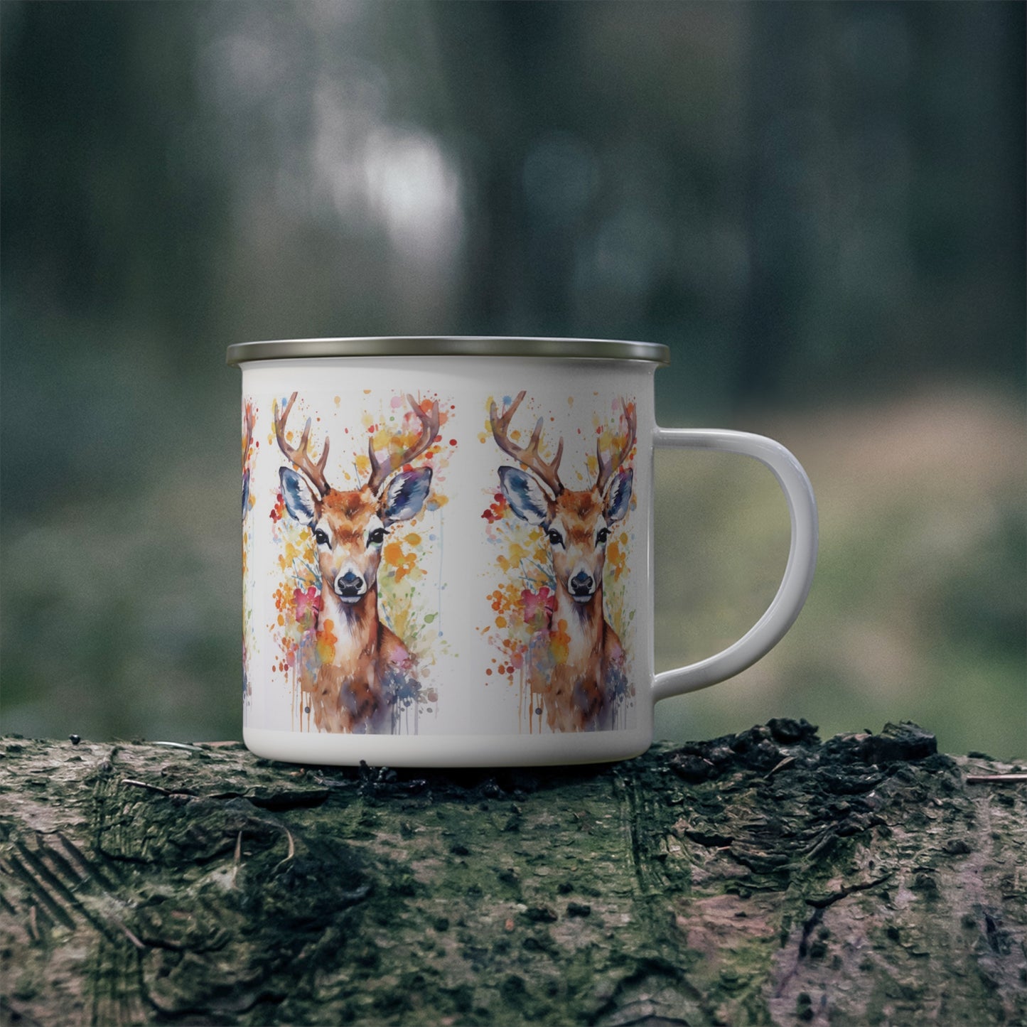 Deer Enamel Camping Mug