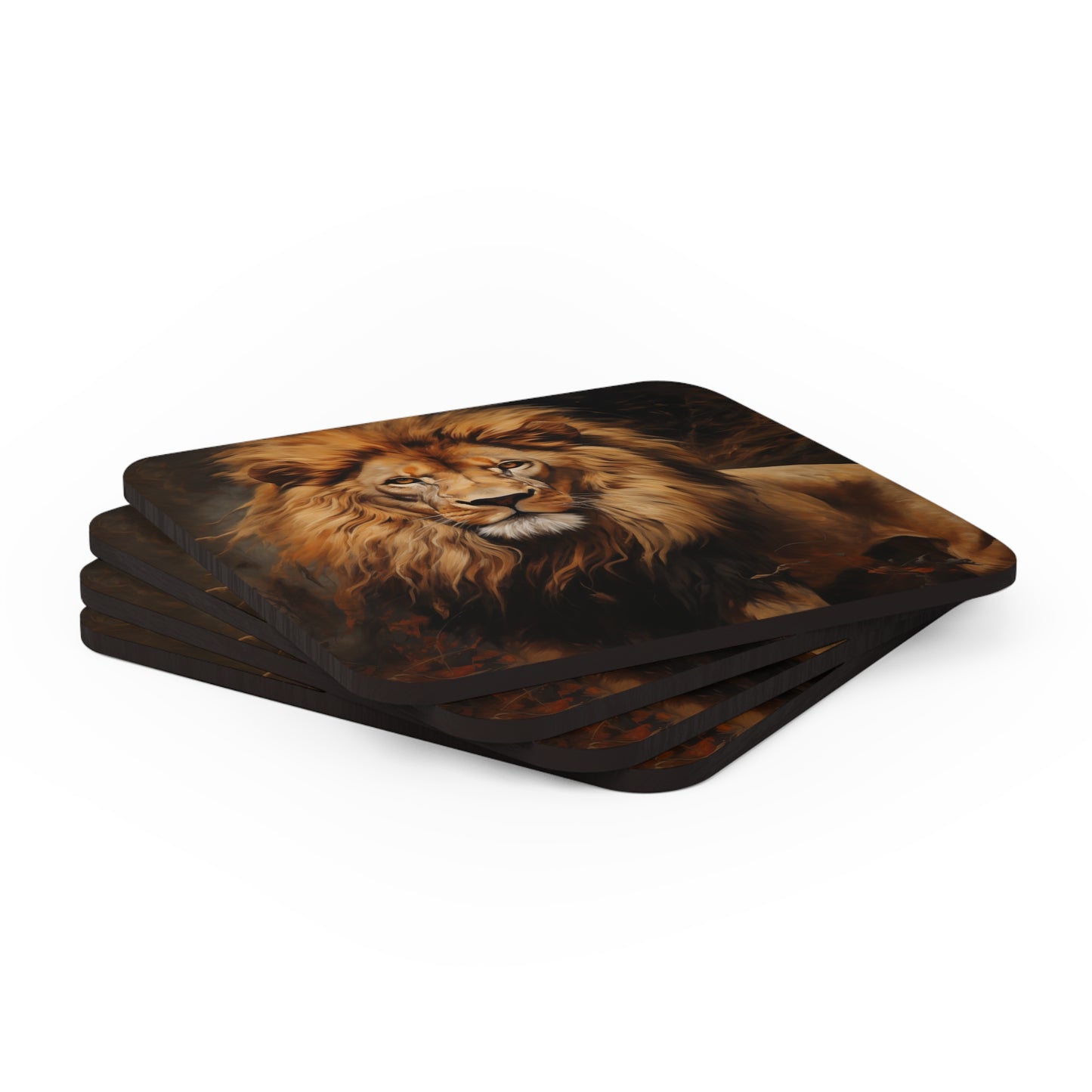 Lion Coaster Set - Corkwood