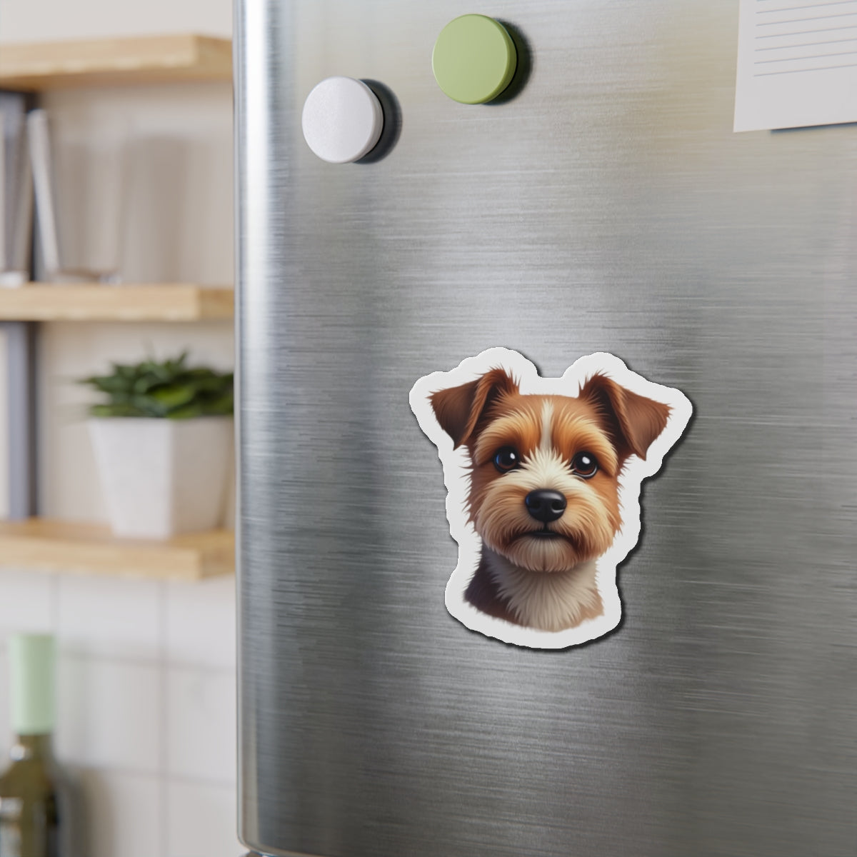 Border Terrier Die-Cut Magnet - Cute Dog Breed Refrigerator Magnet, Pet Lover Gift, Animal Decor, Fridge Decoration, Puppy Art Magnet