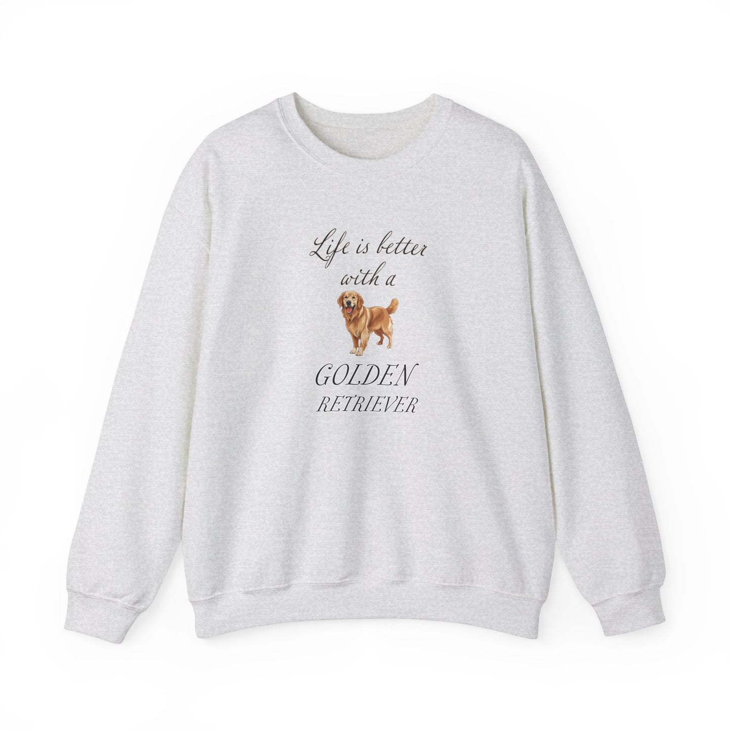 Life is Better with a Golden Retriever Unisex Heavy Blend™ Crewneck Sweatshirt