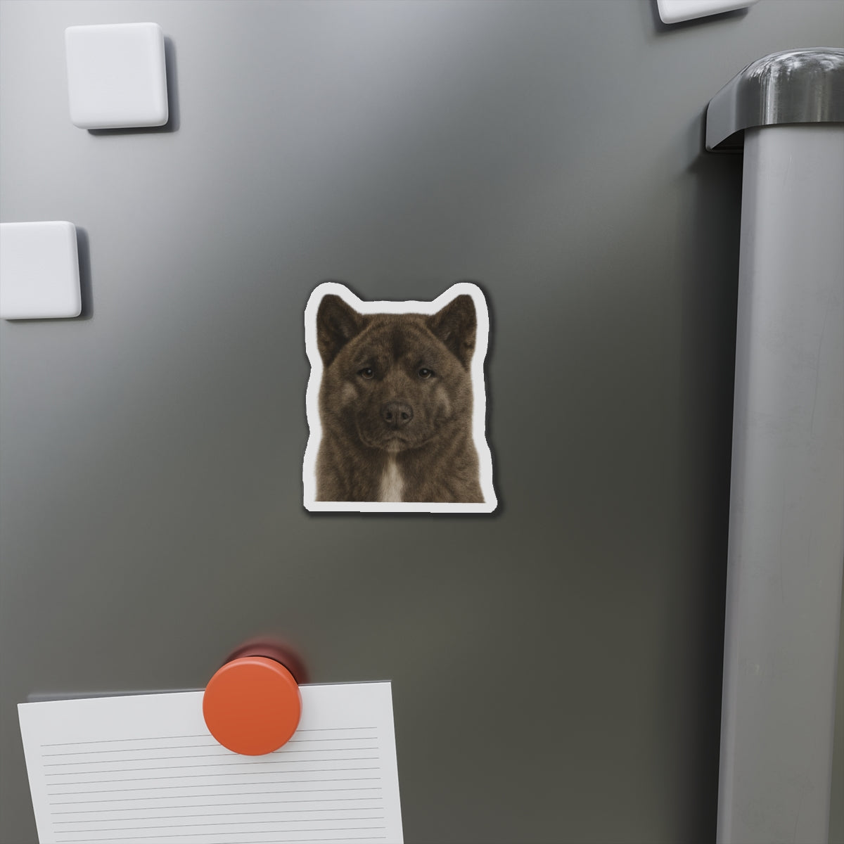 Brindle Akita Die-Cut Magnet, Fridge Magnet, Cute Dog Magnet, Animal Lover Gift, Pet Owner Decor, Kitchen Decor