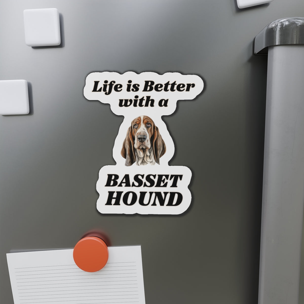 Life is Better with a Basset Hound Magnet - A Must-Have for Dog Lovers
