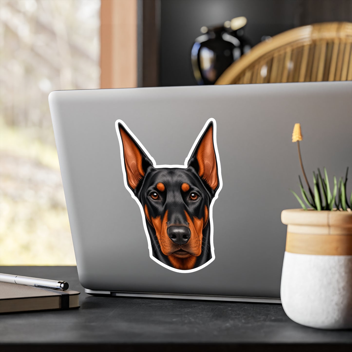 Doberman Pinscher Sticker | Waterproof Vinyl Decal | Dog Lover Gift