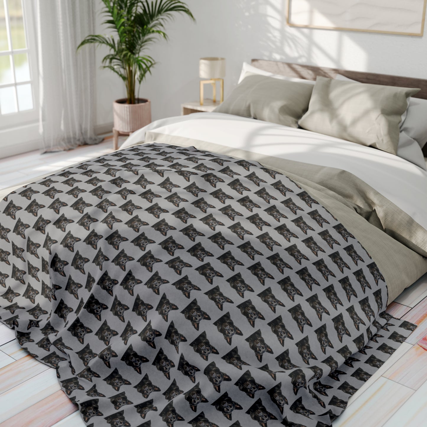Black German Shepherd Arctic Fleece Blanket