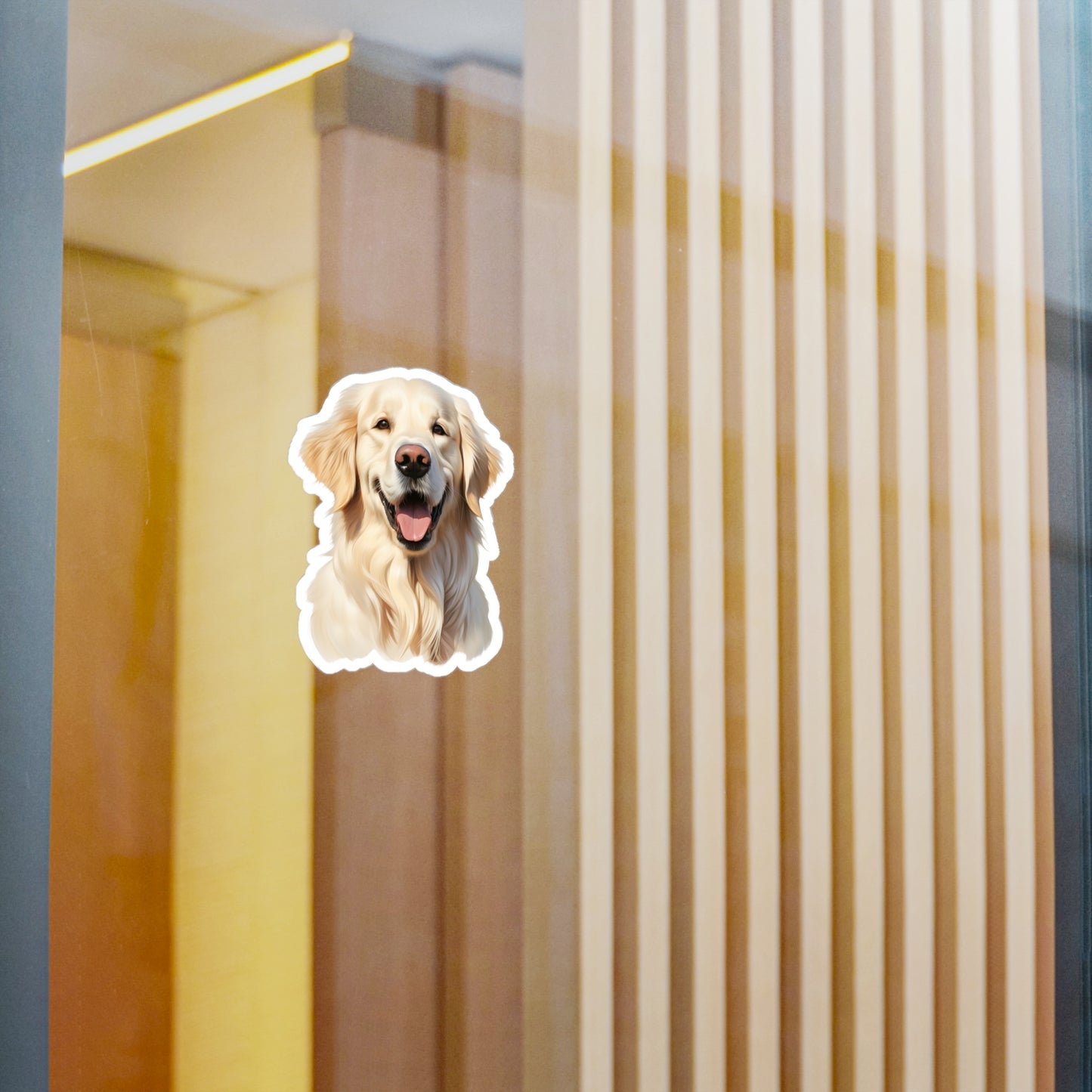 White Golden Retriever Sticker - Dog Vinyl Decals