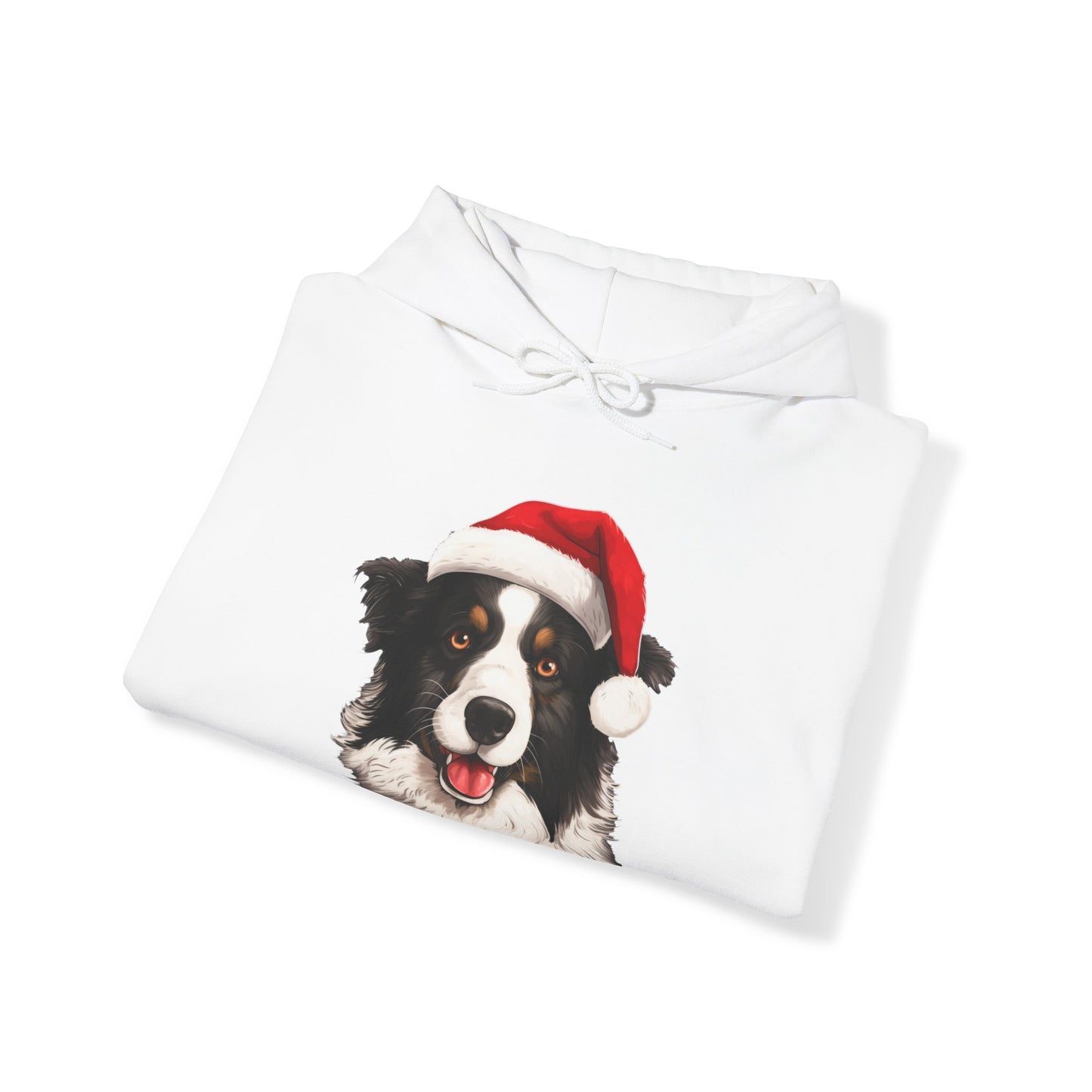 Christmas Border Collie Hoodie - Unisex Hooded Dog Mom or Dog Dad Sweatshirt