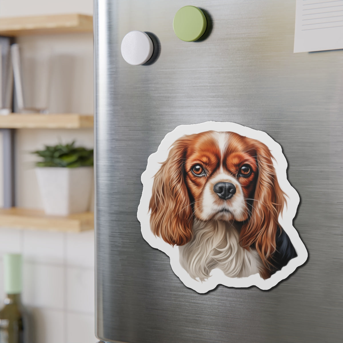 Cavalier King Charles Spaniel Magnet | Die Cut Dog Magnet | Pet Kitchen Decor