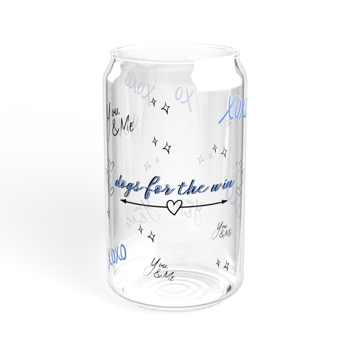 Dogs for the win kisses Sipper Glass, 16oz